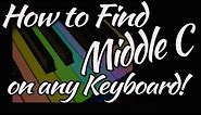 How to Find Middle C on Any Size Keyboard -Full Size Piano, 36 Key, 49 Key, 61 Key Casio