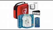 Philips OnSite HeartStart AED defibrillator demonstration video
