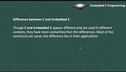 4 Difference between c and embedded c