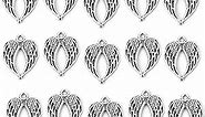 JGFinds Angel Wings Pendant Charm - 48 Pack Antique Silver Tone for DIY Jewelry Making Supplies; Small 7/8 Inch Metal Wings for Bracelet, Necklace, Earrings or Arts and Crafts