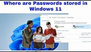 Process to Find Saved Passwords in Windows 11 | Where are passwords stored in Windows 11