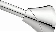 Moen Chrome 5-Foot Adjustable Tension Single Curved Shower Curtain Rod for Bathroom Shower, CSR2172CH