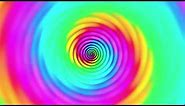 Bright Rainbow Swirl Background Loop (Copyright Free)