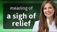 Understanding "A Sigh of Relief": An English Phrase Explained
