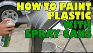 How to paint plastic with spray cans.