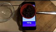 iPhone 6s weighing coffee with Gravity