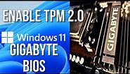 How to enable TPM 2.0 in GIGABYTE bios | Enable tpm in gigabyte motherboard