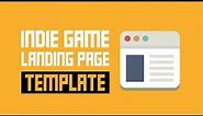 Indie Game Landing Page Template - Super Simple But Super Effective!