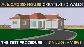 AUTOCAD 3D HOUSE | MAKE 3D WALLS IN AutoCAD