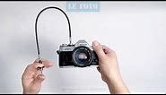 Film camera shutter release cable direction