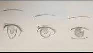 How To Draw Anime Female Eyes 3 Ways [Slow Narrated Tutorial]