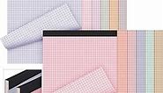 PerKoop 10 Pack Colored Legal Pads 8.5 x 11 60 Sheets Pastel Graph Paper 4 Squares Per Inch Grid Engineering Writing Pad Blueprint Paper for School Office College Business Supplies(Sweet Color)