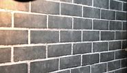 17.7" X 118" Grey Brick Wallpaper Peel and Stick Wallpaper Self-Adhesive Removable Wallpaper Brick 3D Textured Wallpaper for Kitchen Backsplash Living Room Bedroom Decor