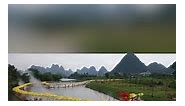 550-Meter-Long “golden Dragon” Boat Cruises Along River in China’s Guangxi