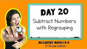 3rd Grade Math | SUBTRACTION | McCarthy Math 1-5-5 FREEBIE