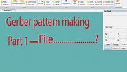 Gerber Beginner Tutorial How to use pattern design ICON,File,Create,Part 1