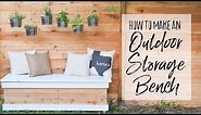 DIY Outdoor Storage Bench - Our Handcrafted Life