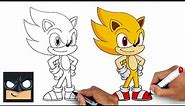 How To Draw Super Sonic | Drawing Tutorial (Step by Step)