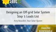 Loads List: Off Grid Solar Power System Design - Step 1