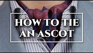 How to Tie an Ascot & Cravat 3 Ways + DO's & DON'Ts