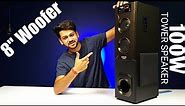 ₹3999 Best Single Tower Speaker | FlowBeats FTS10 Review | Bass Machine