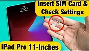 iPad Pro 11in: How to Insert SIM Card & Double Check Mobile Settings