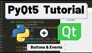 PyQt5 Tutorial - Buttons and Events (Signals)