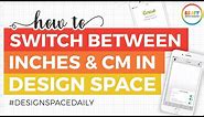 How to Change Design Space Measurements from Inches to CM