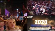 New Years 2019-2020 countdown 4 networks simultaneously