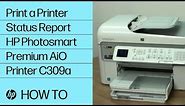 Print a Printer Status Report | HP Photosmart Premium All-in-One Printer C309a | HP
