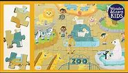 Zoo Animals | Real 24 Piece Puzzle with Sounds | Zebra Giraffe Polar Bear Monkey