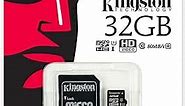Kingston Canvas Select 32GB MicroSDHC Class 10 MicroSD Memory Card UHS-I 80MB/s R Flash Memory Card with Adapter (SDCS/32GB)