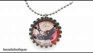 How to Make a Bottle Cap Pendant Necklace Using Epoxy Stickers