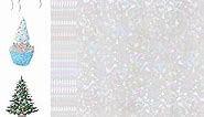 Holographic-Sticker Paper, 24 Sheets Holographic-Vinyl Sheets Self-Adhesive Transparent-Holographic PermanentVinyl Overlay-Laminate for Stickers for DIY Crafts