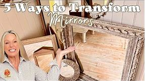 5 Mirrors 5 Ways || Easy Thrifted Mirror Makeovers || Decorate with Me!