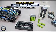 Testing rechargeable XTAR Li-ion 1.5V AA batteries with a useful new feature