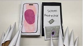 [🫧Paper DIY🫧] iPhone 15 Pink |Screen Protector | asmr | satisfying |🍓☁️✨