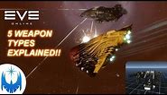 Eve Online's Five Weapon Types Explained!!