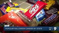 Arizona 2023 Most Popular Candies: Hershey Kisses, Hot Tamales, Snickers