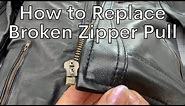 Zipper Repair -How to Replace Metal Slider on Leather Jacket