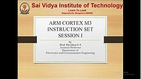 ARM CORTEX M3 Instruction set Session 1