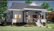 BUNGALOW HOUSE DESIGN WITH FLOOR PLAN l SMALL 3 BEDROOM HOUSE l SIMPLE YET ELEGANT