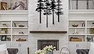 Pine Tree Metal Wall Art, Tree Decor Wall Hanging, Tree Sign Home Decor, Large Outdoor Wall Art, Nature Lover Gift, Unique Farmhouse Decor, Nature and Forest Decor, Wall Hanging (Silver, 23.6 x 16.4” / 60 x 41.7 cm)