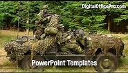 Military Vehicle PowerPoint Template Backgrounds - DigitalOfficePro #00180W