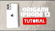HOW to make iPHONE 12 with PAPER!!! [Origami Tutorial] NO GLUE EASY to make!?