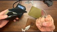 Hidden knife wallet. Alpha Leather Co. X Fred Perrin Knife