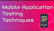 Learn mobile application testing from Scratch | Mobile application testing for beginners