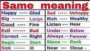 same meaning words | synonyms