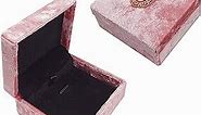 Elegant Necklace Gift Box,Velvet Pendant Organizer Jewelry Box,Women's Necklace Jewelry Storage Display Case for Earrings, Necklaces, and Bracelets Display(Blush Velvet).