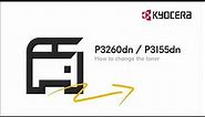 Kyocera P3260dn/P3155dn Toner Replacement